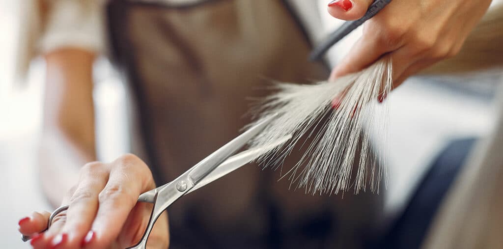 After a trim haircut at One Loudoun, hair is bouncier and more healthy.
